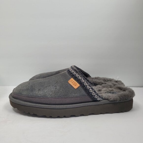 UGG Tasman Men's Dark Gray Slip-On Slippers S/N 1103900 US Size 11 - Picture 2 of 9